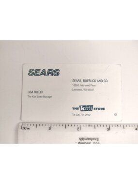 Sears Roebuck & Co. Kids Clothes Footwear Card Vintage 1980s Advertising